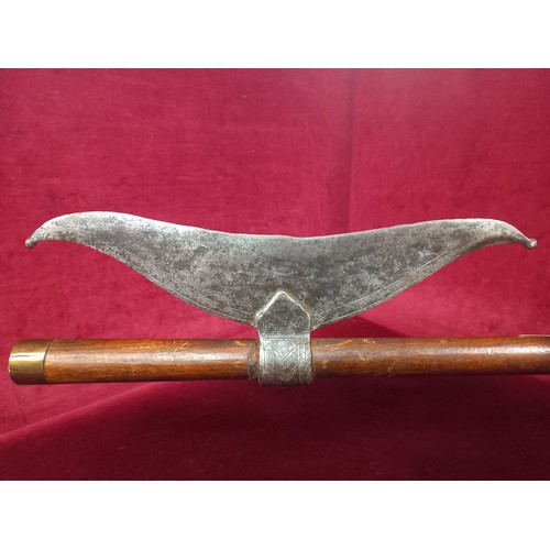 58 - INDIAN MOUSTACHE AXE TOTAL HEIGHT 45 INCHES