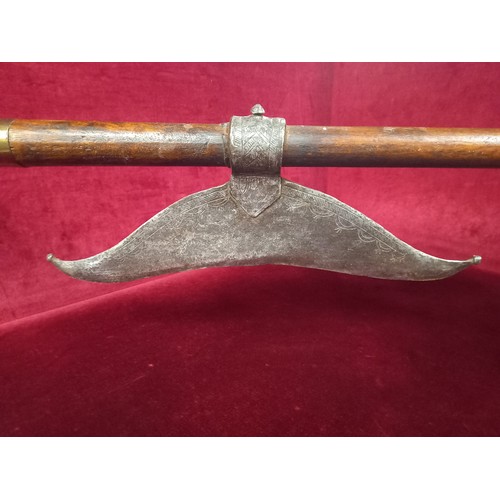 58 - INDIAN MOUSTACHE AXE TOTAL HEIGHT 45 INCHES