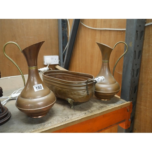 192 - 3 COPPER ITEMS