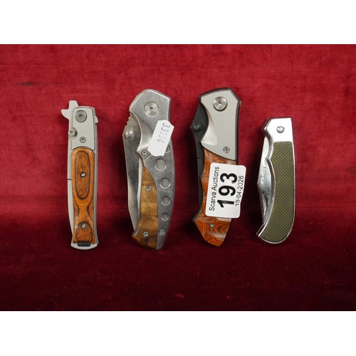 193 - 4 POCKET KNIVES