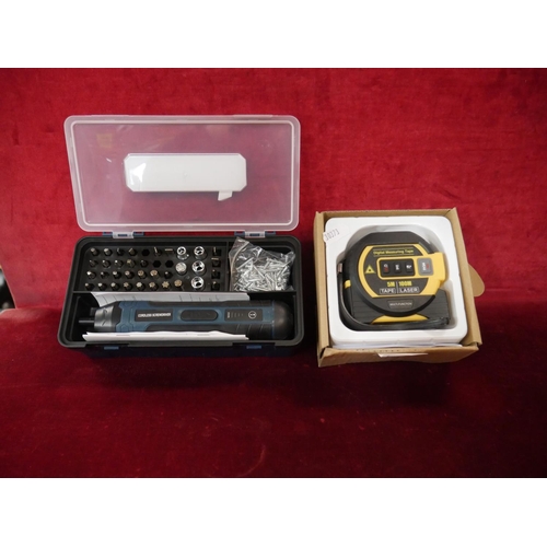 212 - DIGITAL TAPE MEASURE PLUS TOOL SET