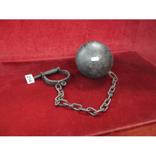 214 - REPLICA BALL AND CHAIN
