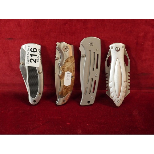 216 - 4 PENKNIVES
