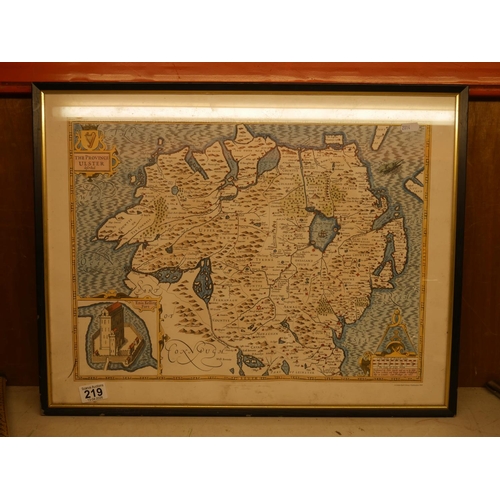 219 - FRAMED MAP