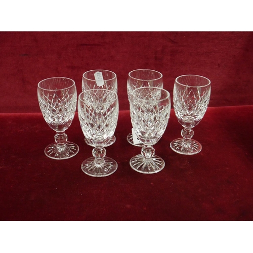 317 - 6 WATERFORD STEM GLASSES