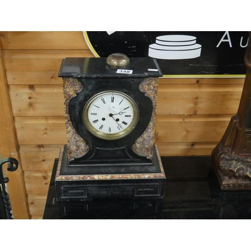 348 - ANTIQUE SLATE CLOCK
