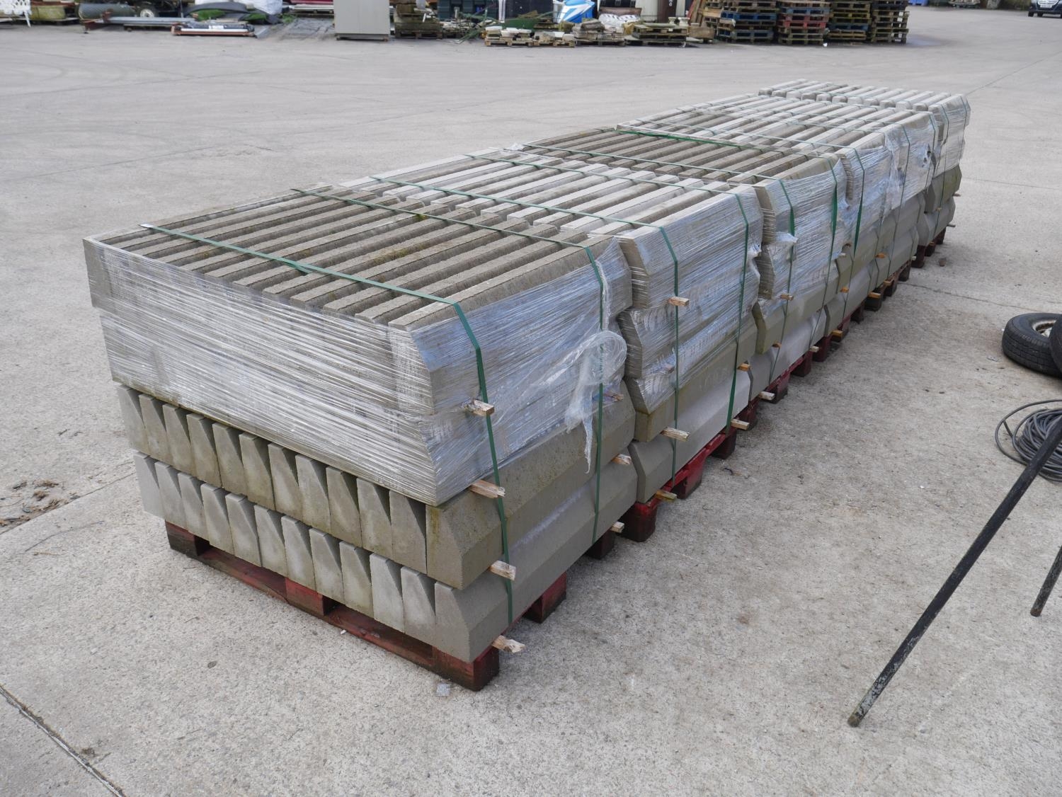 6 PALLETS OF CONCRETE KERBS