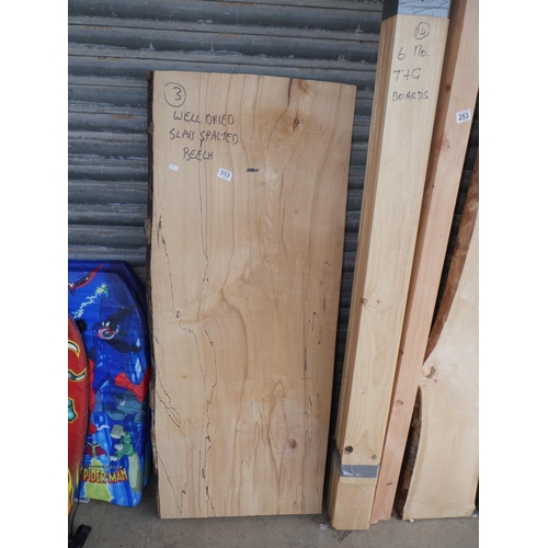 254 - SLAB OF SPALTED BEECH