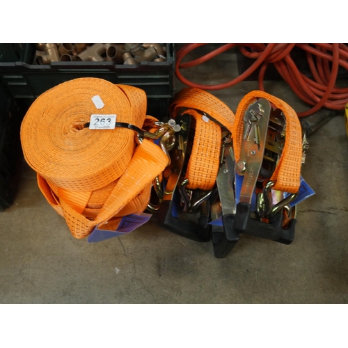 263 - LOT OF RATCHET STRAPS