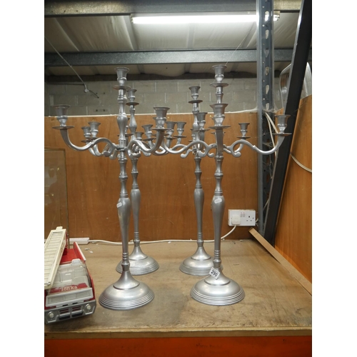290 - 4 LARGE CANDLESTICKS