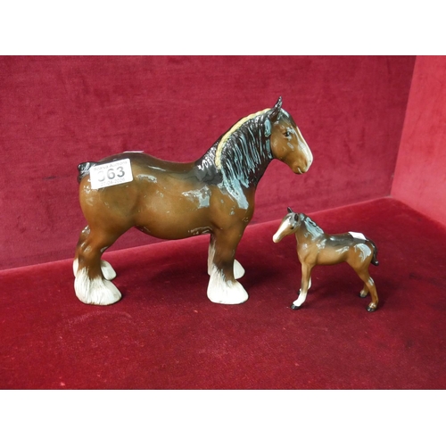 363 - BESWICK HORSE AND FOAL