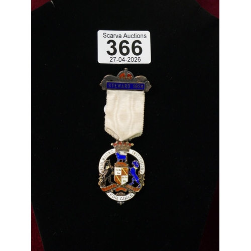 366 - SILVER MASONIC MEDAL