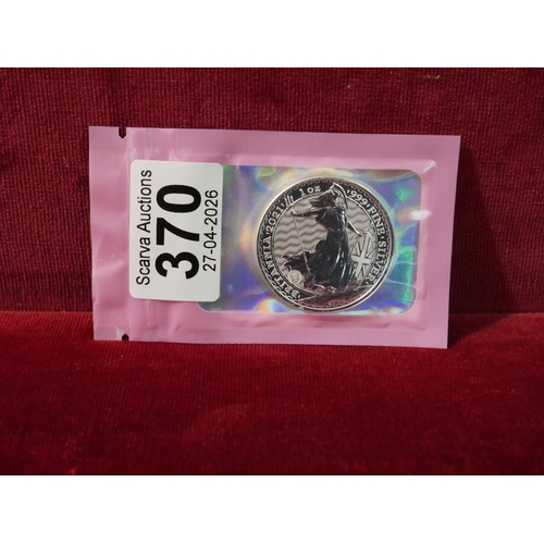 370 - 999 SILVER BRITANNIA COIN