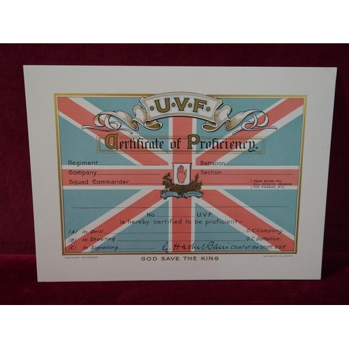 375 - UNISSUED UVF PROFICIENCY CERTIFICATE