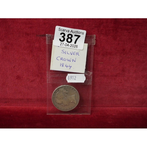 387 - 1844 SILVER CROWN