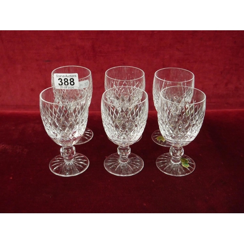 388 - 6 WATERFORD GLASSES