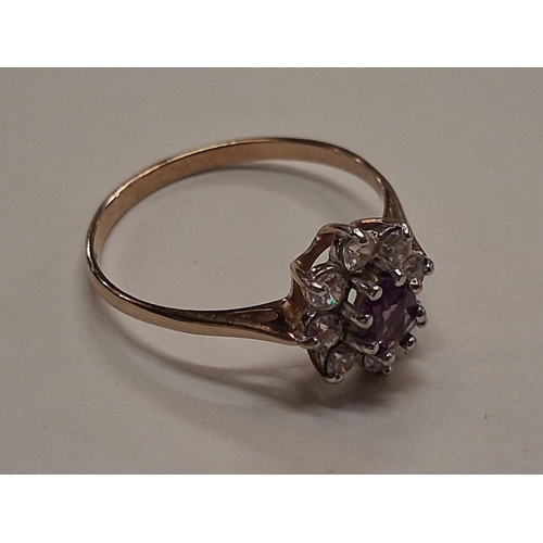 405 - 9CT AMETHYST RING SIZE P