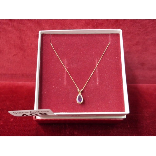 408 - 9CT NECKLACE AND PENDANT