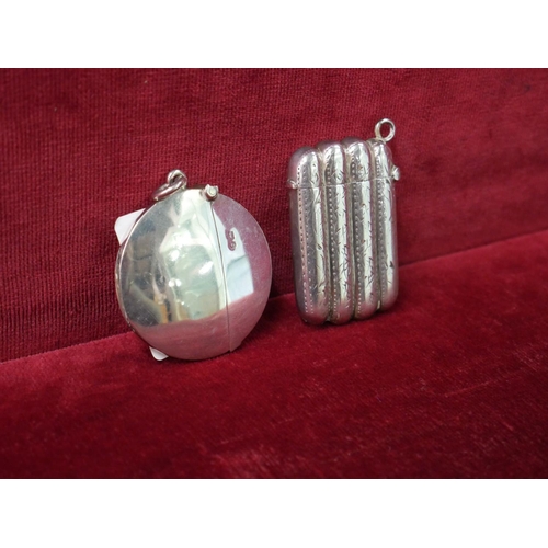 410 - 2 HALLMARKED SILVER VESTA CASES