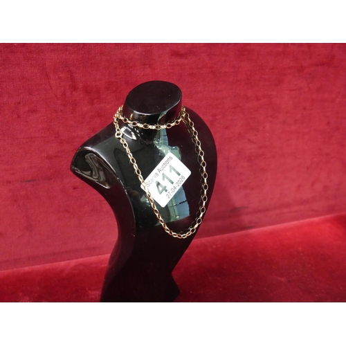 411 - 9CT NECKLACE 2.8 GRAMS