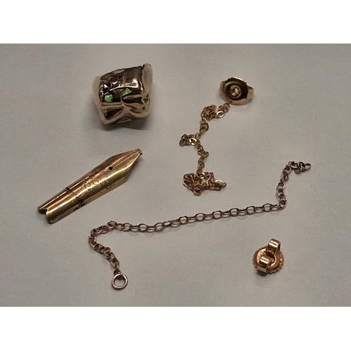 413 - 5.9 GRAMS OF MIXED GOLD INC 14CT TOOTH