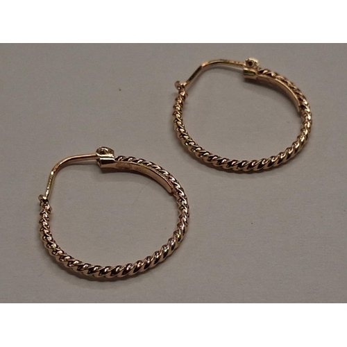 414 - 9CT HOOP EARRINGS