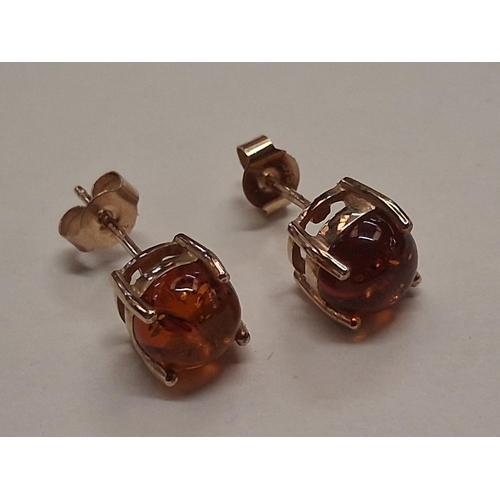 415 - 9CT AMBER EARRINGS