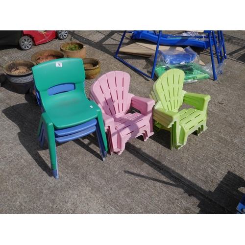 78 - LOT OF PLASTIC CHAIRS