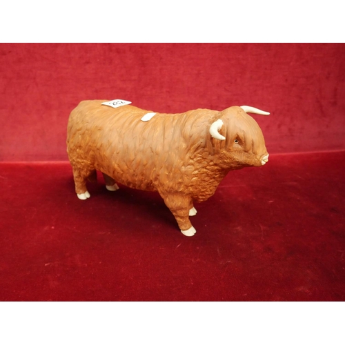 282 - SHEBEG POTTERY BULL (REPAIR ON ONE HORN)