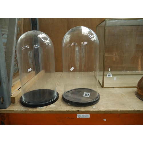 292 - 2 GLASS DOMES