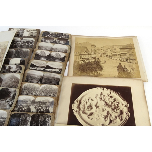 208 - Selection of Victorian and later photographic photographs mounted on cards including Frankfurt, Flor... 