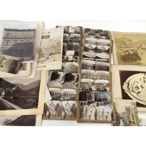 208 - Selection of Victorian and later photographic photographs mounted on cards including Frankfurt, Flor... 
