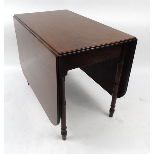 28 - Mahogany gateleg table, 70cm high x 160cm wide x 91cm deep