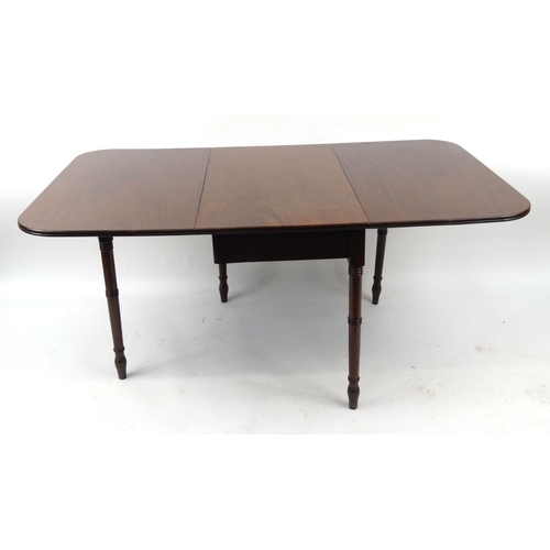 28 - Mahogany gateleg table, 70cm high x 160cm wide x 91cm deep