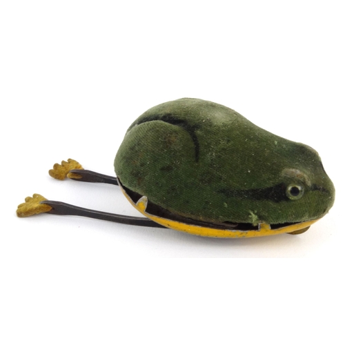 561 - Schuco tinplate clockwork leaping frog, housed in a cardboard box, 7.5cm high