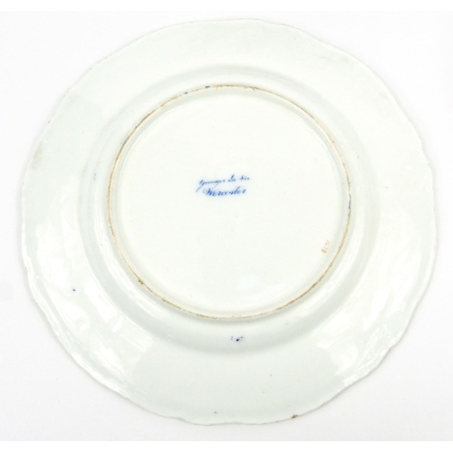 688 - Six Victorian Worchester Grainger hand coloured porcelain plates, 23cm diameter