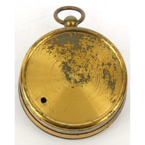 29 - Cased Newton & Co London compensated pocket barometer, 4.7cm diameter