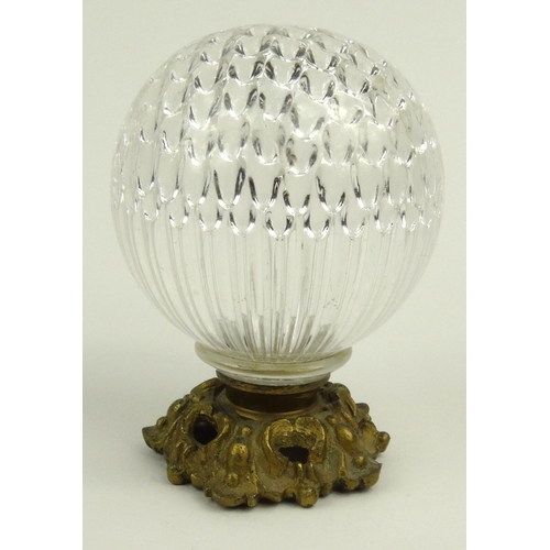 759 - Unusual Victorian paperweight with bubble canes, 12cm high