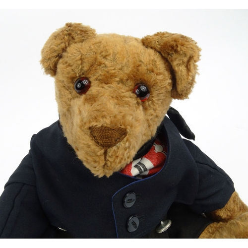 542 - Good quality handmade Dutch Tom Tie brown teddy bear with original traditional clothing, 44cm high