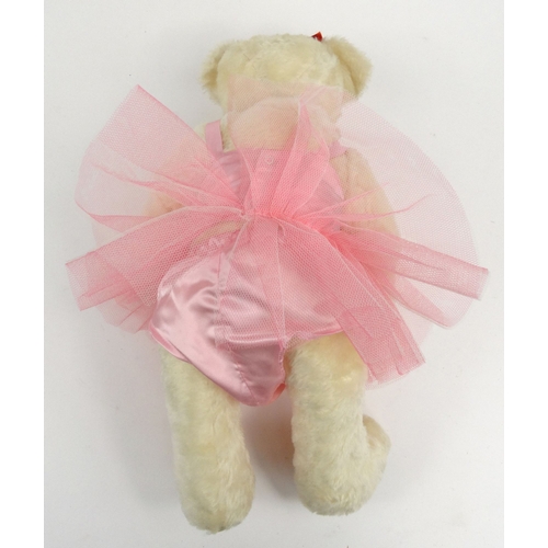 543 - Good quality handmade Dutch Tom Tie cream teddy bear with original clothing, 44cm high