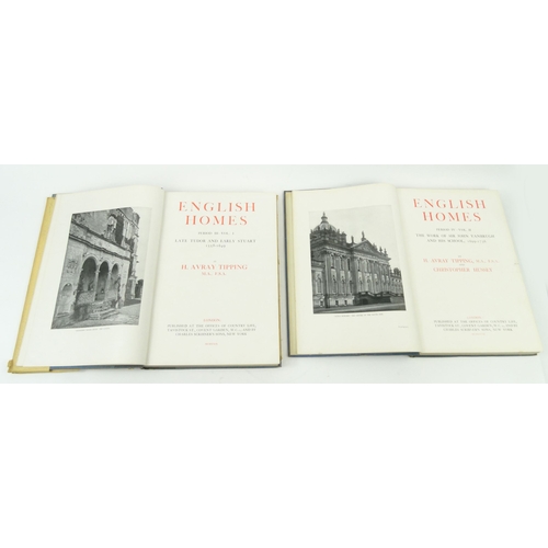 215 - Four volumes of English Homes with black and white plates, published by Country Life in 1927