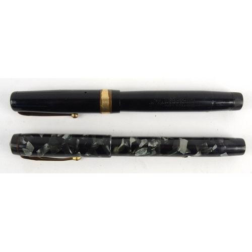 104 - Selection of fountain pens including Conway Stewart, Swan and Sheaffer, the largest 13.5cm long