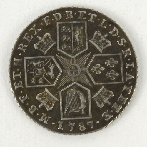274 - George III 1787 shilling, 2.5cm diameter