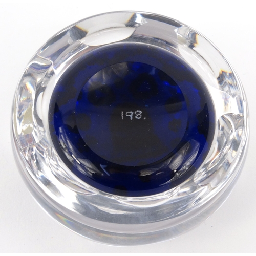766 - Boxed Whitefriars millefiore design paperweight with bell design and original paper label, 5.5cm hig... 