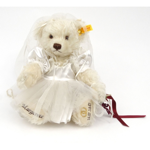 545 - Steiff bear named Margarete made to commemorate 100 Years of Margarete Steiff, dated 24.07.1847, 29c... 