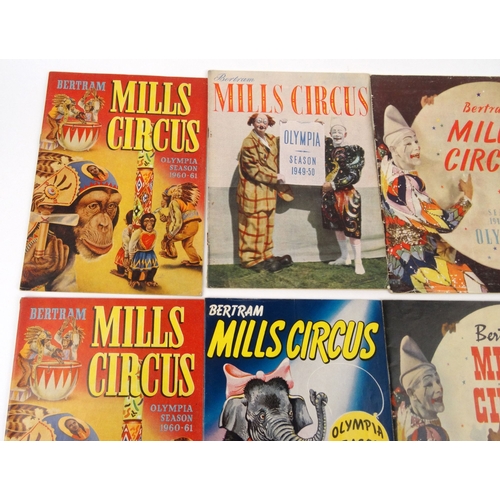 522 - Group of 1940s and 1960s Bertram Mills Olympia season Circus programmes