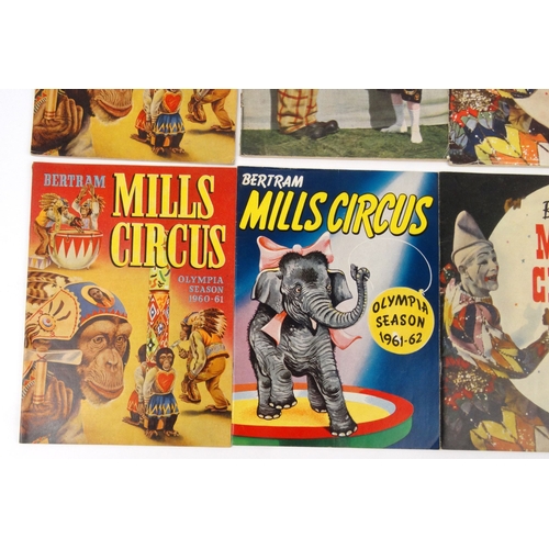 522 - Group of 1940s and 1960s Bertram Mills Olympia season Circus programmes