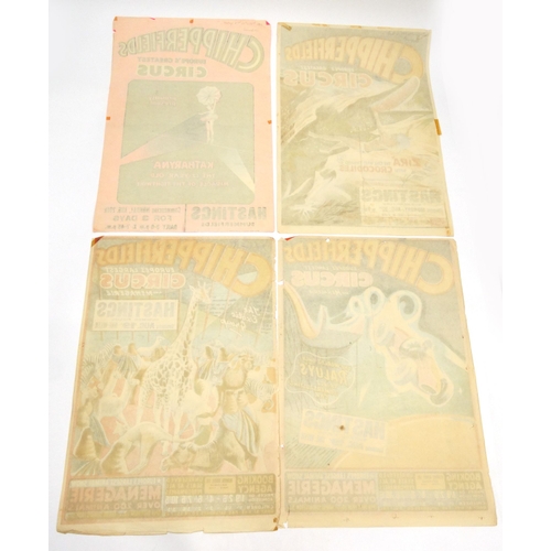 497 - Four 1950s and 1960s Chipperfields circus advertising posters, the largest 76cm x 51cm