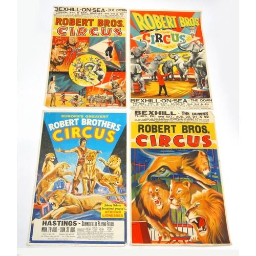 503 - Four 1960s Robert Bros circus advertising posters, the largest 74cm x 51cm