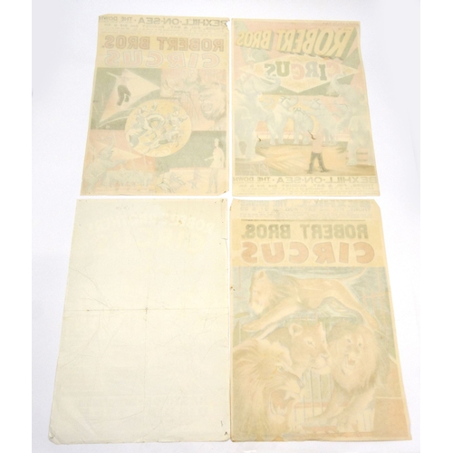 503 - Four 1960s Robert Bros circus advertising posters, the largest 74cm x 51cm